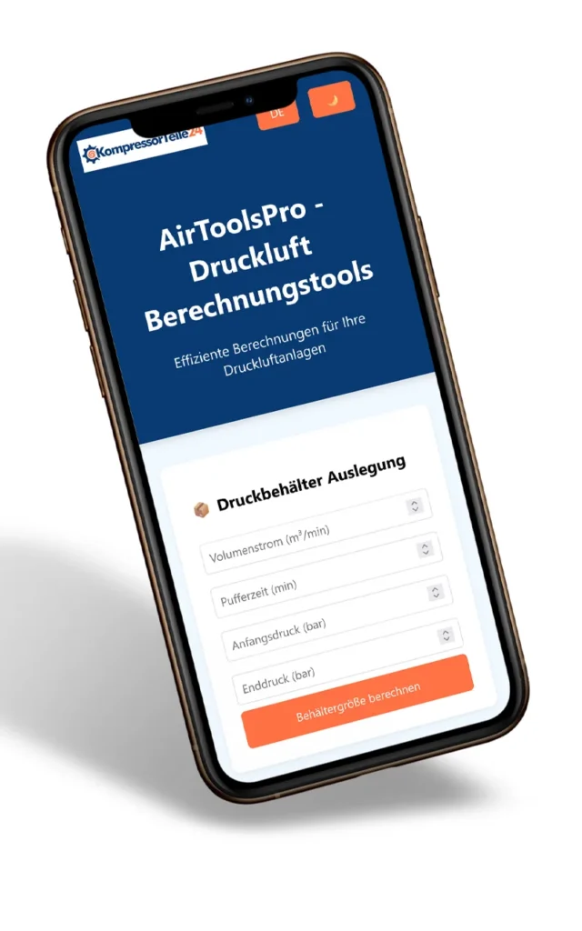 App AirToolsPro Druckluft Kompressoren Berechnungstools