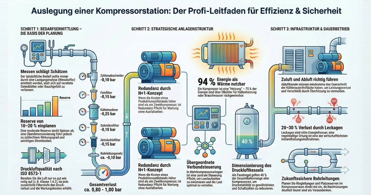 Auslegung einer Kompressorstation der Leitfaden