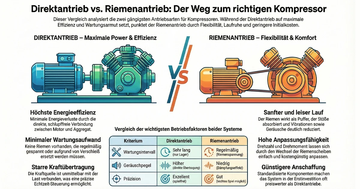 Direktantrieb oder Riemenantrieb