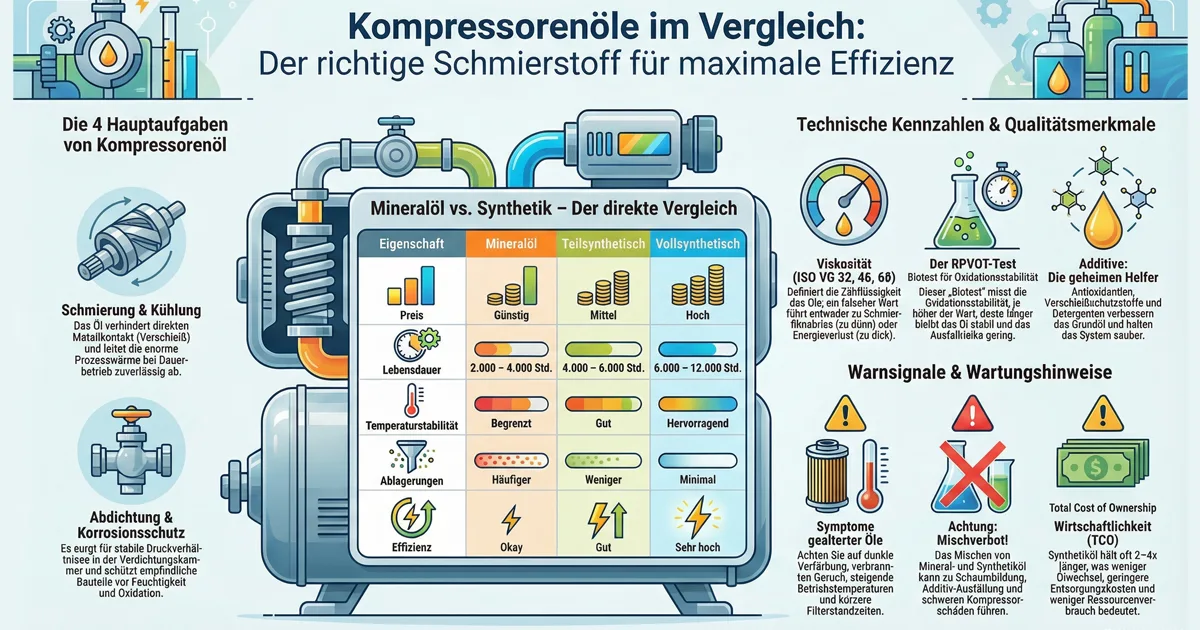 Kompressorenöle im Vergleich 